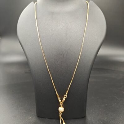 Gold-Tone Ball Pendant Necklace