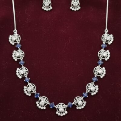 Elegant Blue AD Necklace